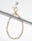 Fashion Golden Natural Baroque Pearl Coin Chain Alloy Necklace