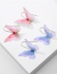 Fashion Royal Blue Eugen Yarn Simulation Butterfly Wings Alloy Earrings