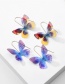 Fashion Pink Eugen Yarn Simulation Butterfly Wings Alloy Earrings