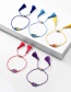 Fashion Purple Transparent Resin Drawstring Adjustable Woven Bracelet