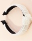 Fashion White Handmade Pearl Broadband Knotted Headband