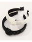 Fashion Black Handmade Pearl Broadband Knotted Headband