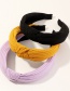Fashion Yellow Knotted Knitting Cross Solid Color Headband