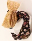 Fashion Yellow Floral Cross Cloth Wide Knotted Headband