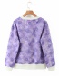 Fashion Purple Eugen Yarn Stitching Double-layer Contrast Sweater