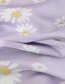 Fashion Purple Sun Flower Print Triangle Sling