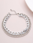 Fashion White K Hollow Chain Alloy Multi-layer Anklet
