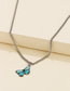 Fashion Green Butterfly Drop Alloy Necklace