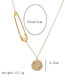 Fashion Golden Pin Chain Pearl Embossed Necklace