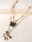 Fashion White Alloy Butterfly Resin Hollow Multi-layer Necklace