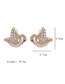 Fashion Swan Full Diamond Swan Hollow Alloy Earrings