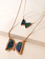Fashion Small Butterfly Butterfly Acrylic Pearl Alloy Resin Necklace