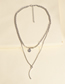 Fashion Silver Alloy Geometric Multi-layer Necklace