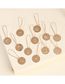 Fashion Pisces Constellation Geometric Round Hollow Alloy Earrings