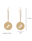 Fashion Lion Constellation Geometric Round Hollow Alloy Earrings