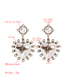 Fashion White Love Imitation Pearl And Diamond Bee Earrings