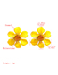 Fashion Yellow Alloy Oil Drop Diamond Earrings