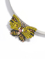 Fashion Yellow Diamond Cutout Alloy Earrings