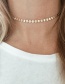 Fashion 14k Gold Geometric Round Titanium Steel Double-layer Necklace