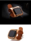 Fashion Yellow Wishiwatch Leather Alloy Smart Watch (watchband)