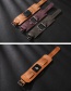 Fashion Red Wine Wishiwatch Leather Alloy Smart Watch (watchband)