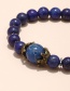 Fashion Lapis Lazuli Bracelet Agate Crown High Elastic Alloy Men's Bracelet