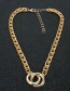 Fashion Golden Alloy Chain Tassel Multi-layer Necklace