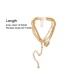 Fashion Golden Alloy Chain Tassel Multi-layer Necklace