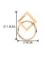 Fashion Golden Alloy Round Square Cross Hollow Stud Earrings