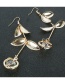 Fashion Pentagram Alloy Geometry Diamond-set Multi-layer Earrings