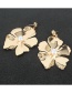 Fashion Golden Handmade Flower Pearl Alloy Earrings