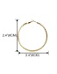 Fashion Golden Large Circle Spiral Alloy Earrings