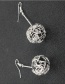 Fashion White Pearl Geometric Ball Hollow Alloy Earrings