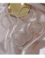 Fashion Winding White Pearl Circle Alloy Earrings
