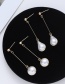 Fashion Round Pearl Water Drop Geometric Alloy Earrings