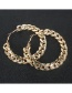 Fashion Golden Earrings Geometric Round Chain Alloy Earrings