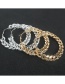 Fashion Large Silver Earrings Geometric Round Chain Alloy Earrings