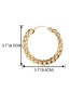 Fashion Golden Earrings Geometric Round Chain Alloy Earrings
