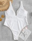 Fashion Pink Stitching Contrast One-piece Swimsuit