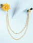 Fashion Golden Dripping Flower Bee Alloy Chain Brooch