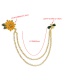 Fashion Golden Dripping Flower Bee Alloy Chain Brooch