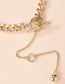 Fashion Golden Round Bead Tassel Ot Buckle Tassel Alloy Necklace