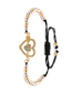 Fashion Love Through The Arrow Color Bead Chain Micro-set Zircon Love Letter Hollow Woven Bracelet