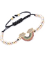 Fashion Letter Color Bead Chain Micro-set Zircon Love Letter Hollow Woven Bracelet