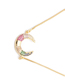 Fashion Round Micro-set Zircon Moon Bee Ring Hanging Necklace