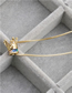 Fashion Crown B White Gold Micro-set Zircon Crown Necklace