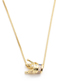Fashion Crown B White Gold Micro-set Zircon Crown Necklace