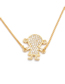 Fashion Boy Micro-set Zircon Boy And Girl Family Hanging Necklace