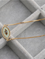 Fashion Demon Eye E Gold Micro-set Zircon Eye Hollow Hanging Necklace