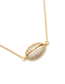 Fashion White Gold And White Zirconium Shell Copper Micro-set Zircon Shell Hanging Necklace